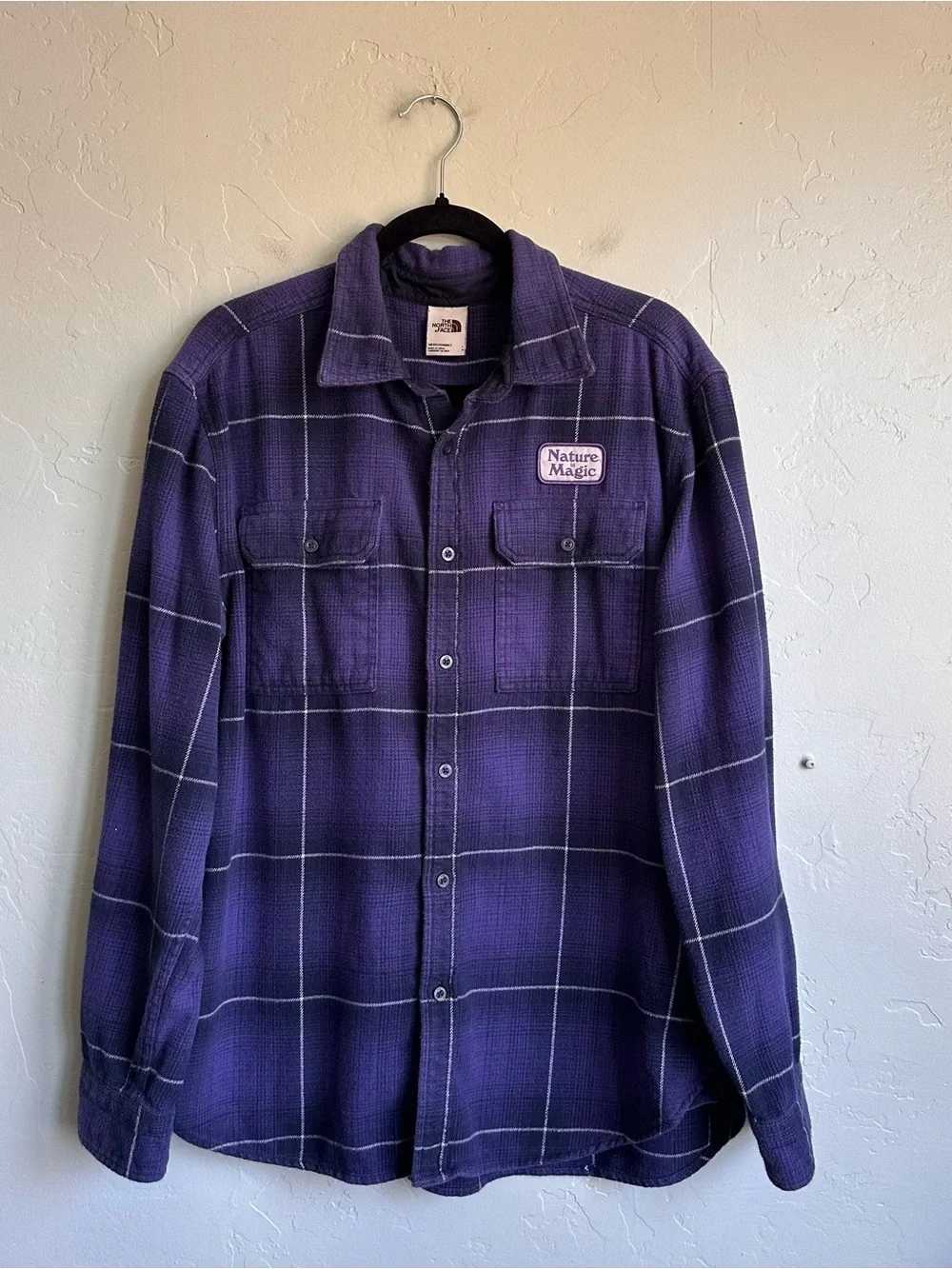 The North Face Men’s Arroyo Flannel Summit Navy Nature is Magic Patch Large